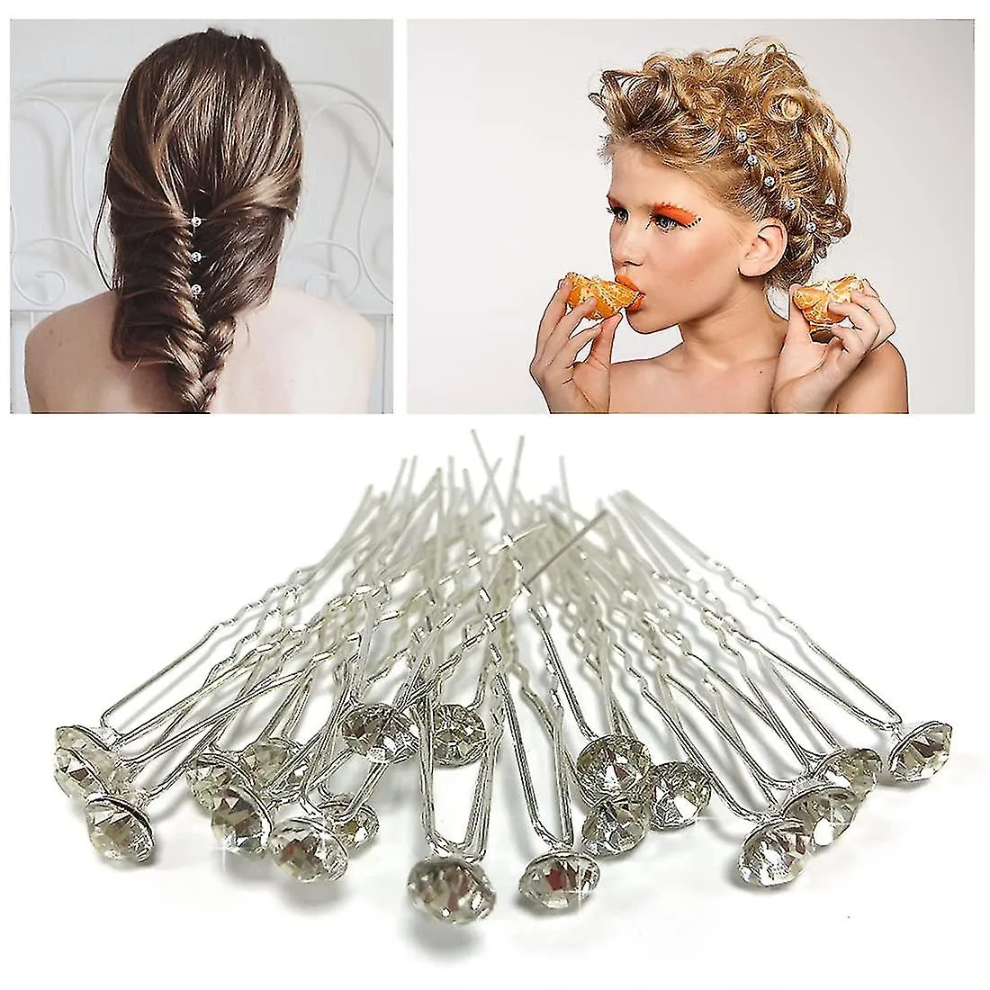 30pcs Rhinestone Hair Pins, Xcozu Hair Pins Accesorios para el cabello de boda Rhinestone, accesorios para el cabello Damas de h