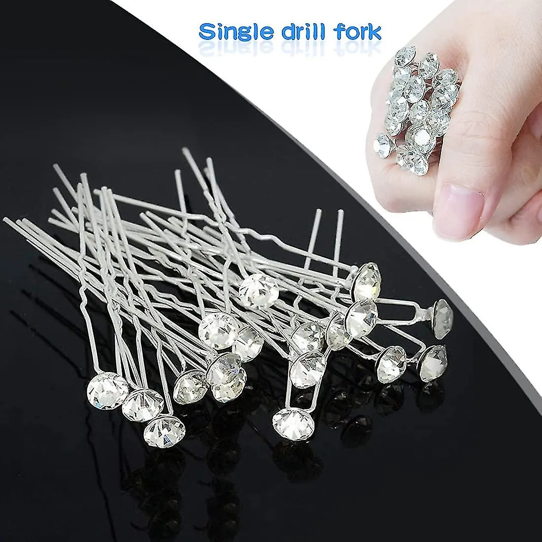 30pcs Rhinestone Hair Pins, Xcozu Hair Pins Accesorios para el cabello de boda Rhinestone, accesorios para el cabello Damas de h