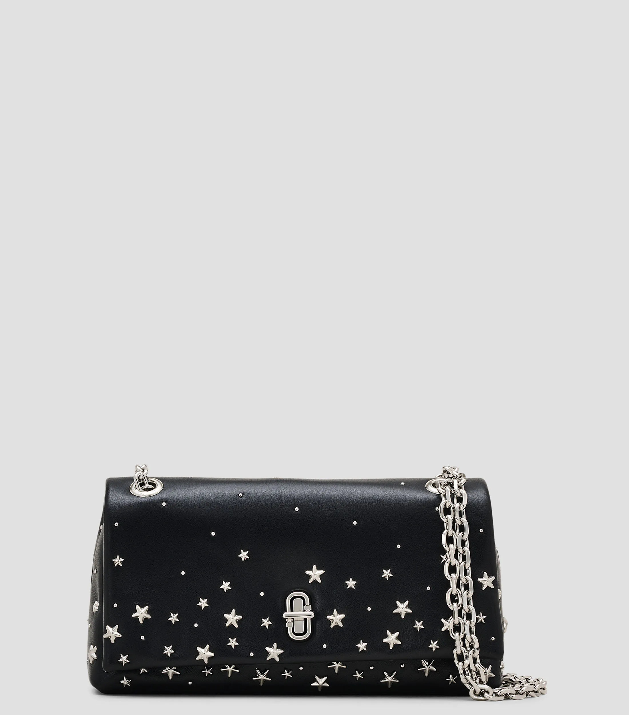 7782_Marc Jacobs Bolsa crossbody negra en piel The Star con estoperoles Mujer