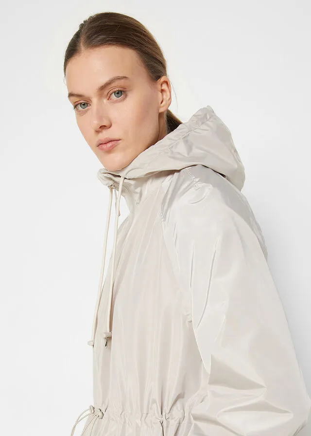 Abrigo funcional oversize, muy ancho, impermeable gris piedra