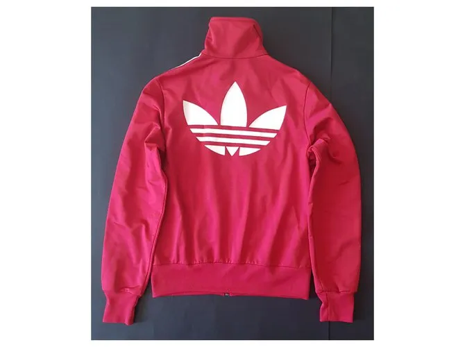 Adidas Chaquetas Blanco Roja 