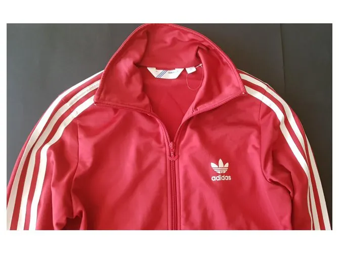 Adidas Chaquetas Blanco Roja 