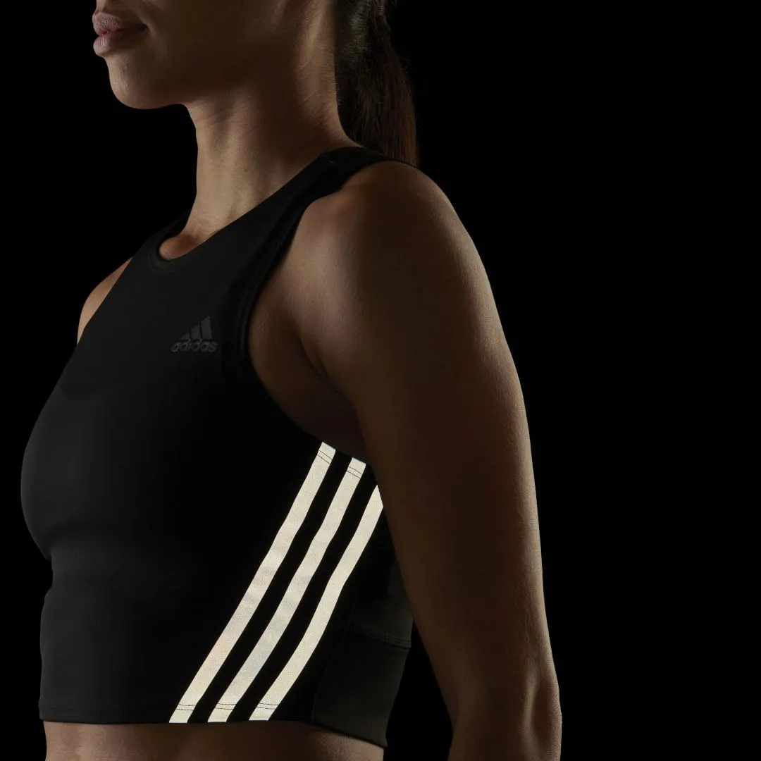 adidas Originals Run Icons 3-Stripes Cooler Running Crop Top