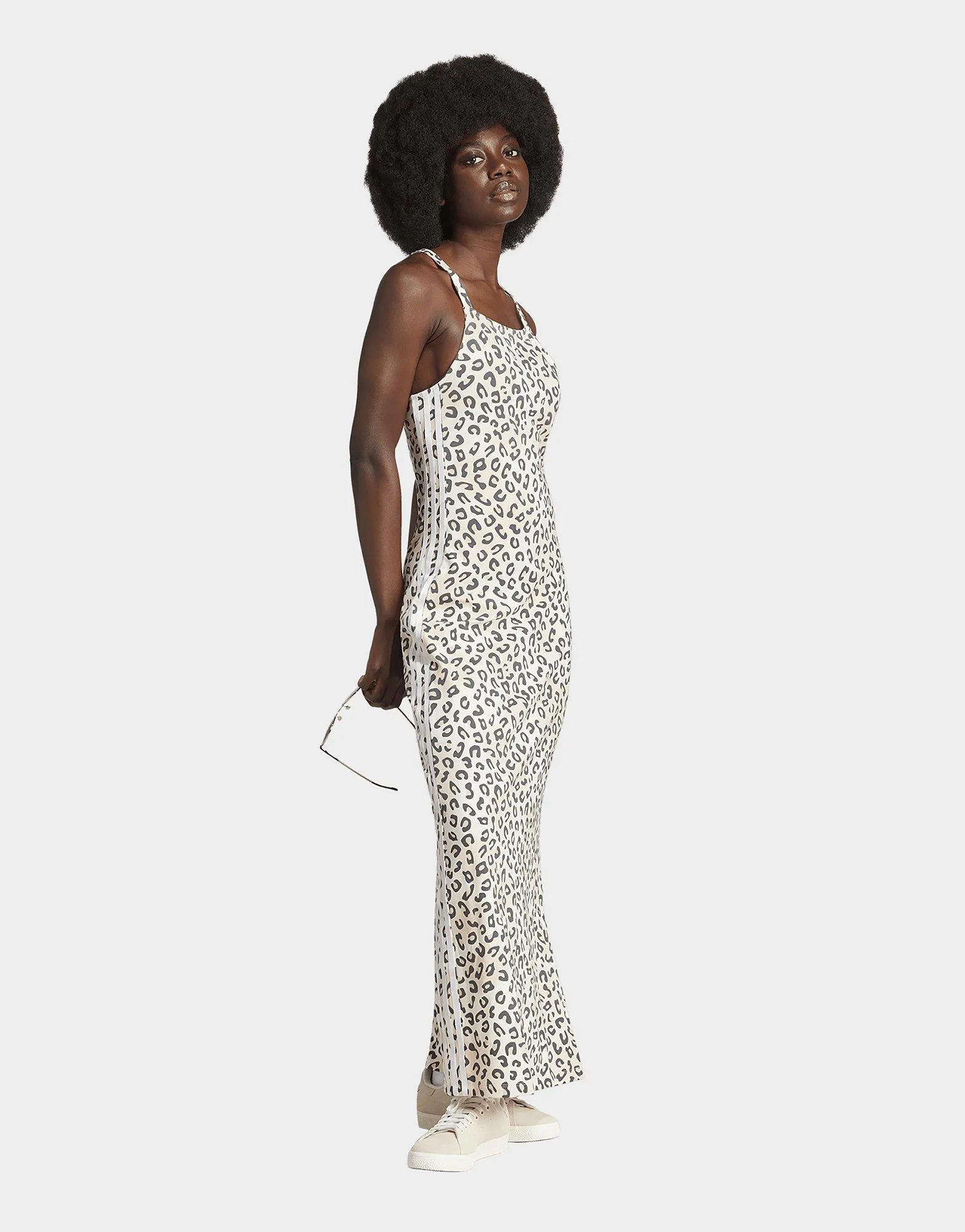 adidas Originals Vestido largo Leopard Luxe Maxi 3 bandas