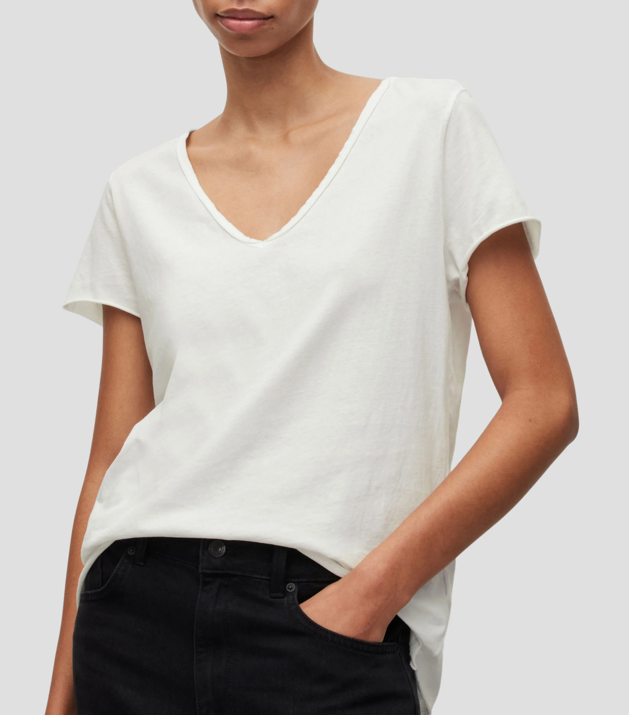 AllSaints Playera cuello "V" manga corta Tonic Mujer