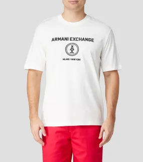 Armani Exchange Playera cuello redondo manga corta estampada Hombre