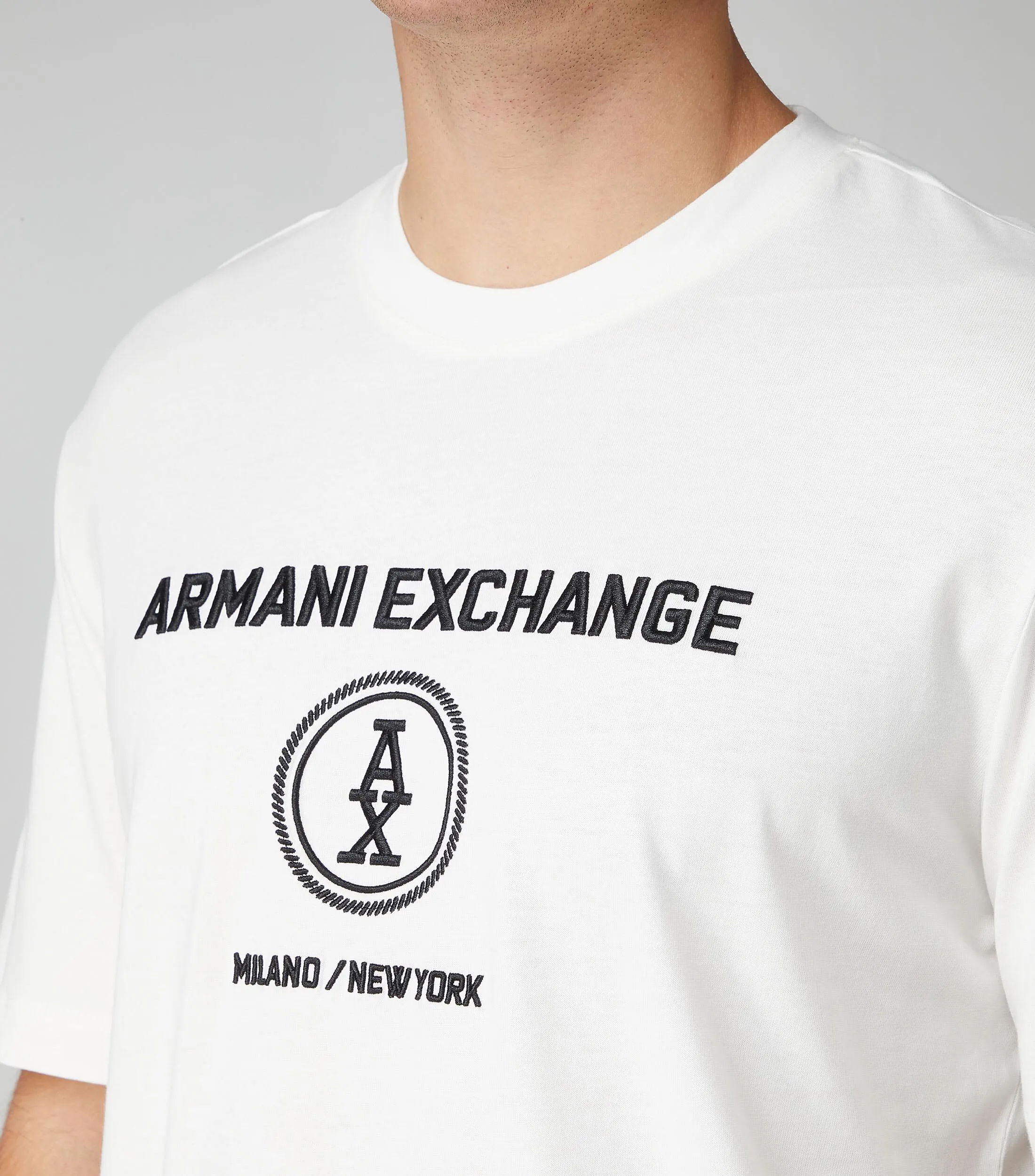 Armani Exchange Playera cuello redondo manga corta estampada Hombre