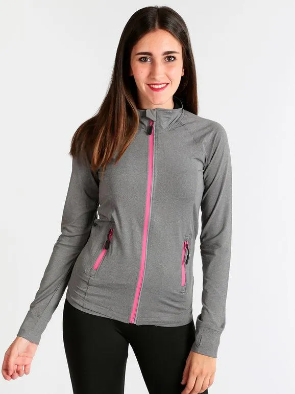 Athl Dpt Sudadera fitness transpirable con cremallera