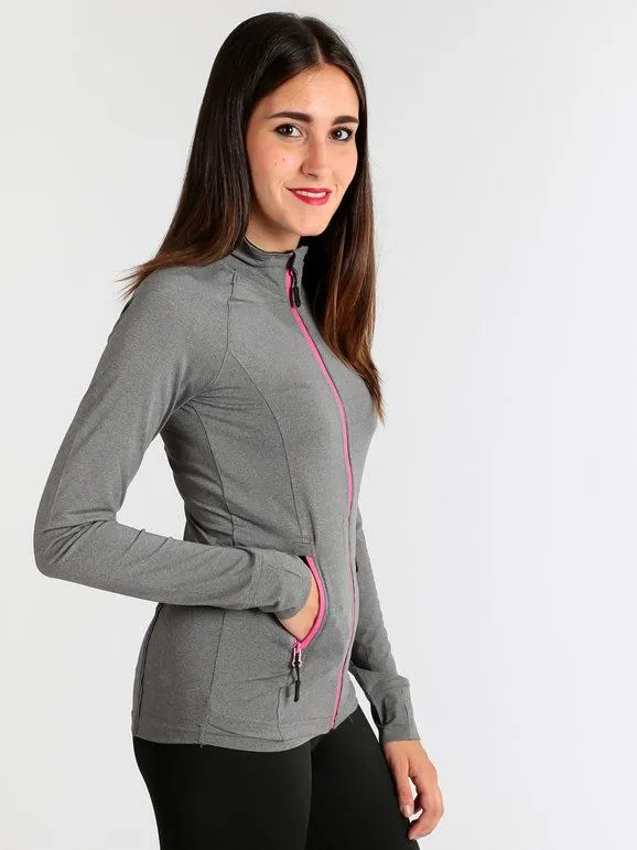 Athl Dpt Sudadera fitness transpirable con cremallera