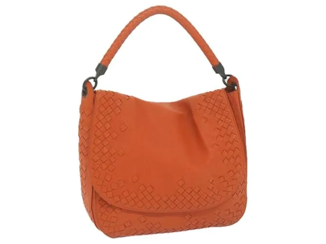 Autre Marque BOTTEGAVENETA INTRECCIATO Bandolera Piel Naranja Auth yk10407 