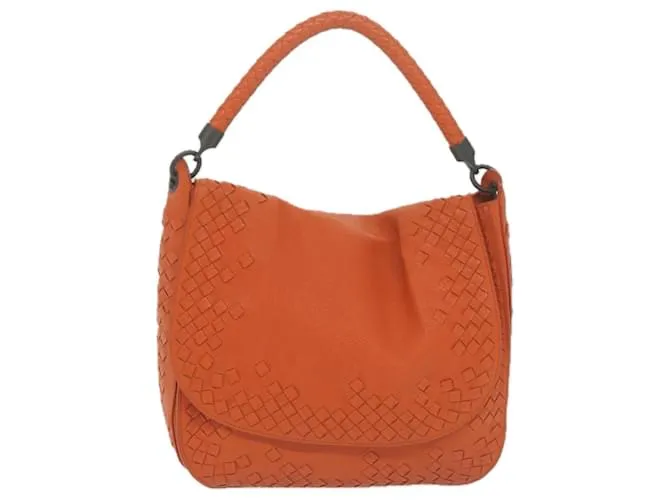 Autre Marque BOTTEGAVENETA INTRECCIATO Bandolera Piel Naranja Auth yk10407 