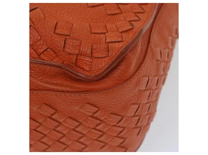 Autre Marque BOTTEGAVENETA INTRECCIATO Bandolera Piel Naranja Auth yk10407 