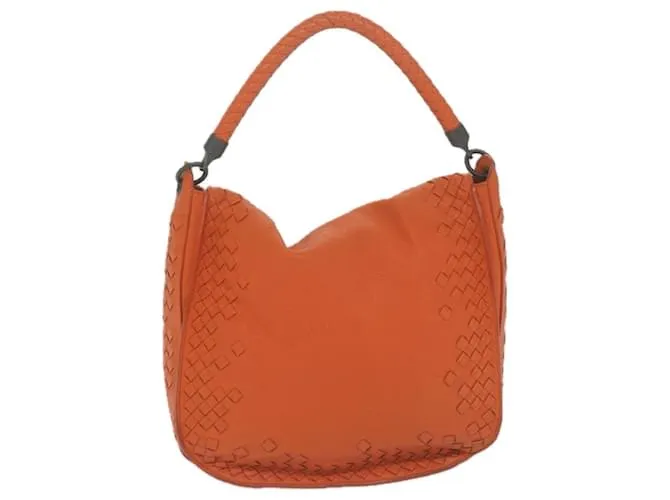 Autre Marque BOTTEGAVENETA INTRECCIATO Bandolera Piel Naranja Auth yk10407 