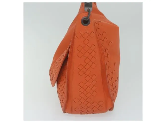 Autre Marque BOTTEGAVENETA INTRECCIATO Bandolera Piel Naranja Auth yk10407 