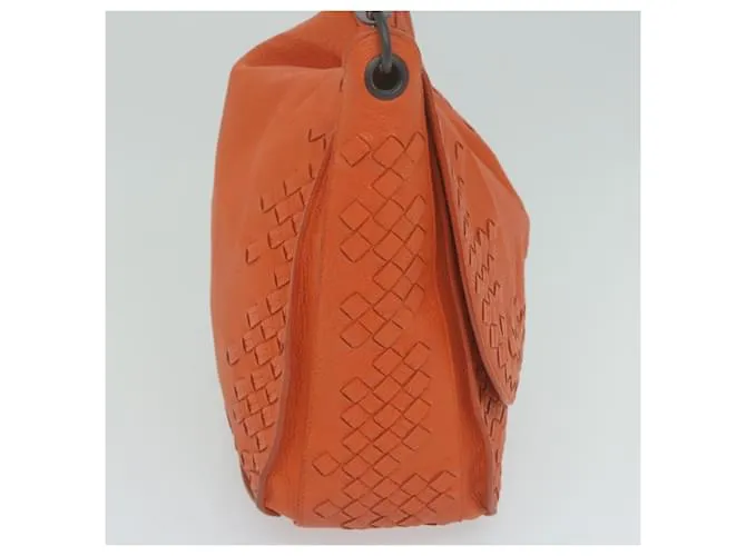 Autre Marque BOTTEGAVENETA INTRECCIATO Bandolera Piel Naranja Auth yk10407 