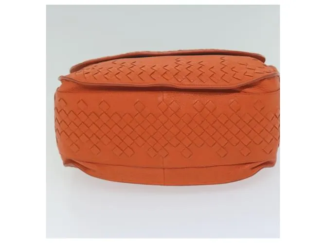 Autre Marque BOTTEGAVENETA INTRECCIATO Bandolera Piel Naranja Auth yk10407 