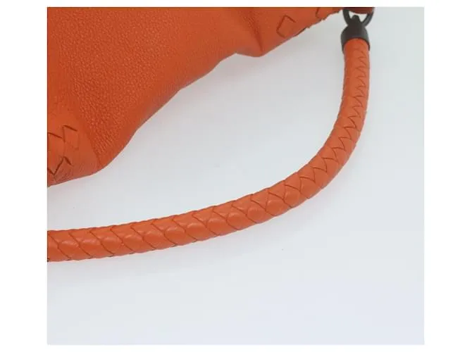 Autre Marque BOTTEGAVENETA INTRECCIATO Bandolera Piel Naranja Auth yk10407 