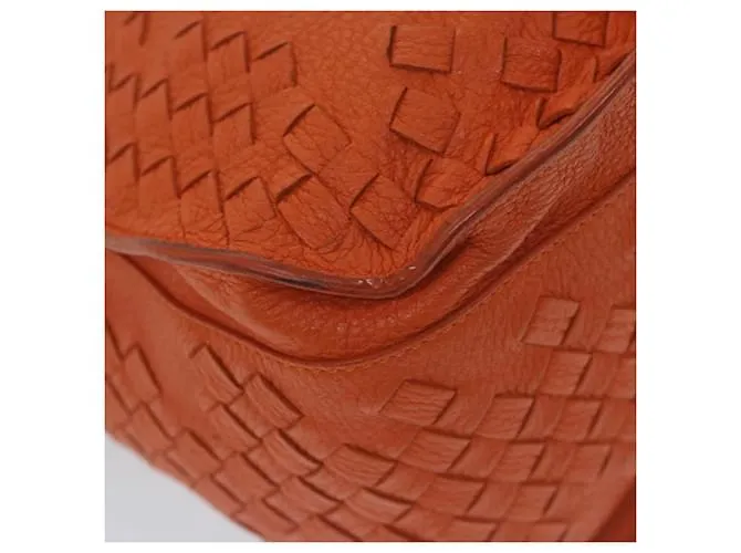 Autre Marque BOTTEGAVENETA INTRECCIATO Bandolera Piel Naranja Auth yk10407 