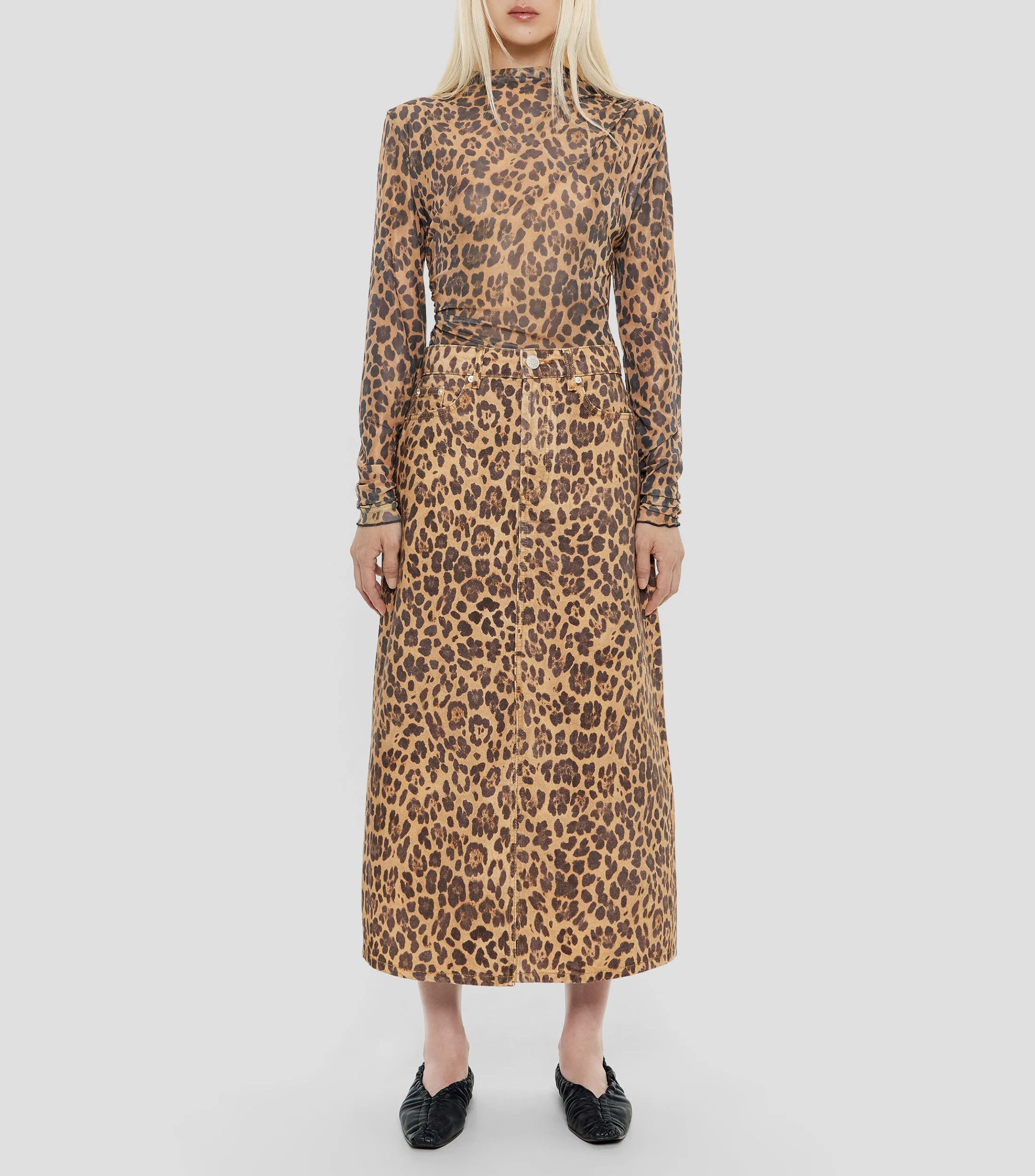 Bimba y Lola Falda larga Animalprint Mujer