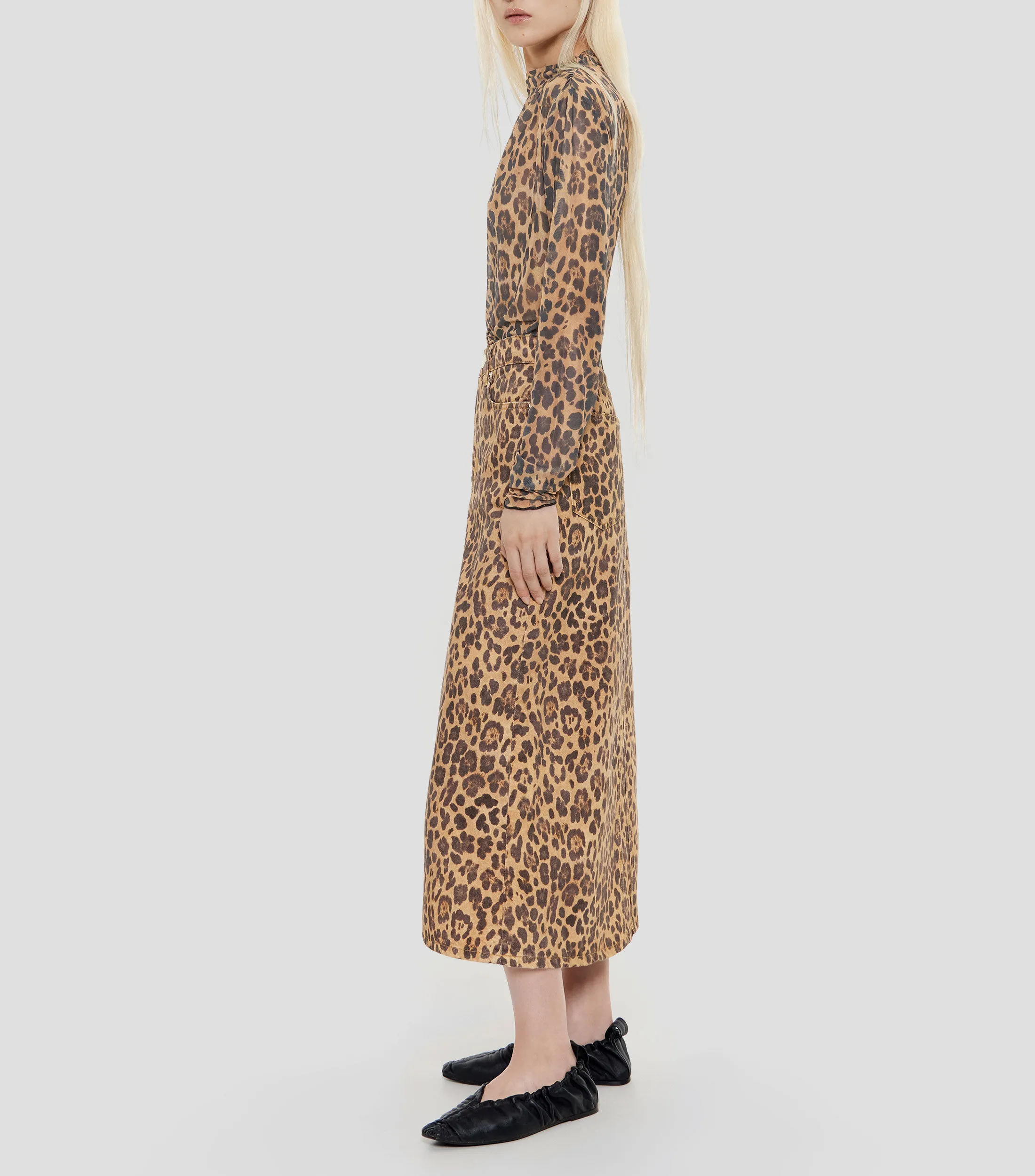 Bimba y Lola Falda larga Animalprint Mujer