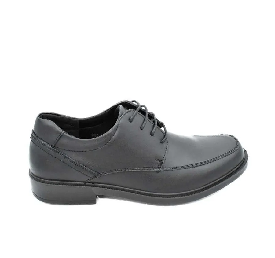 BLUCHER PIEL ZAPATO CONFORT CORDÓN NEGRO DE HOMBRE PLANTILLA ANATÓMICA