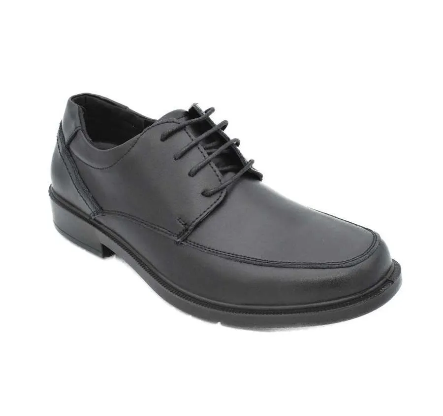 BLUCHER PIEL ZAPATO CONFORT CORDÓN NEGRO DE HOMBRE PLANTILLA ANATÓMICA