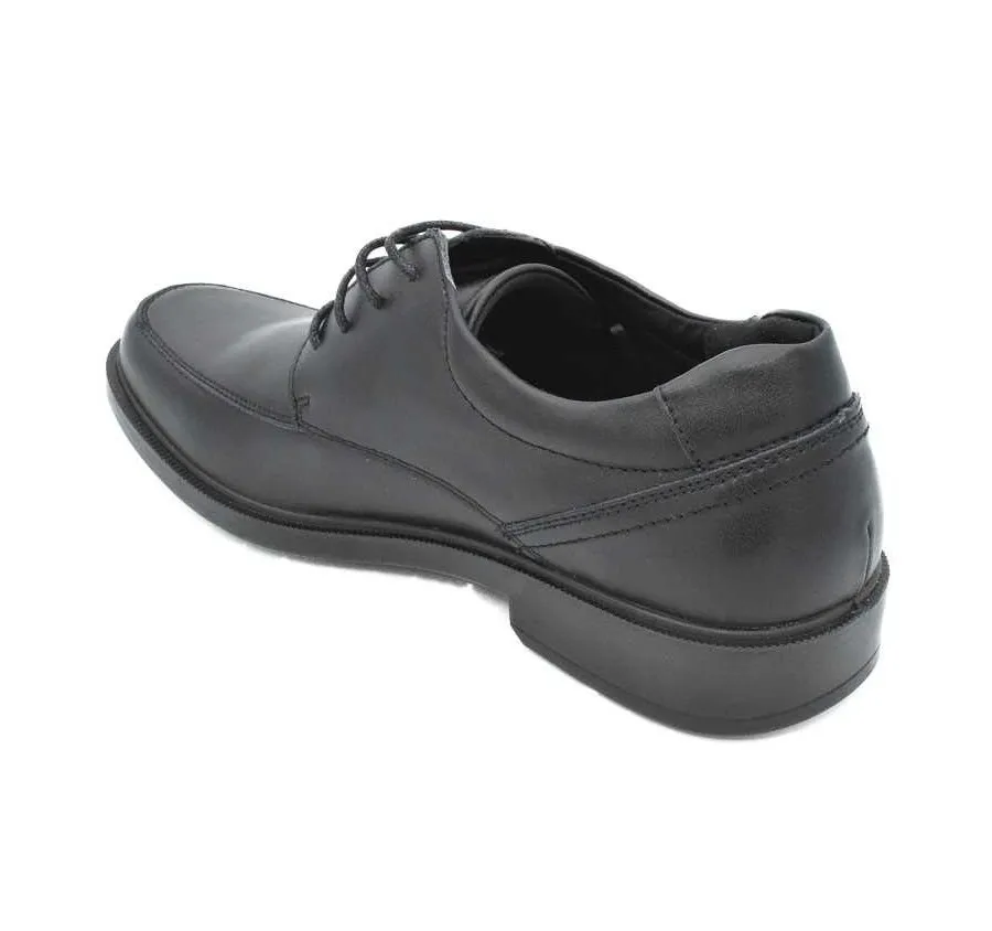 BLUCHER PIEL ZAPATO CONFORT CORDÓN NEGRO DE HOMBRE PLANTILLA ANATÓMICA