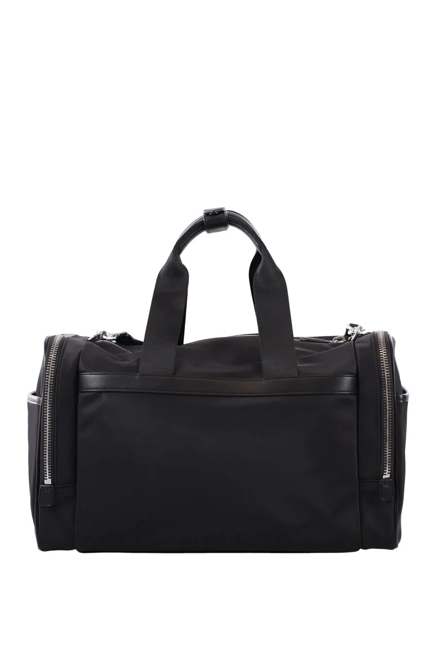 Bolso negro de viaje con logo 