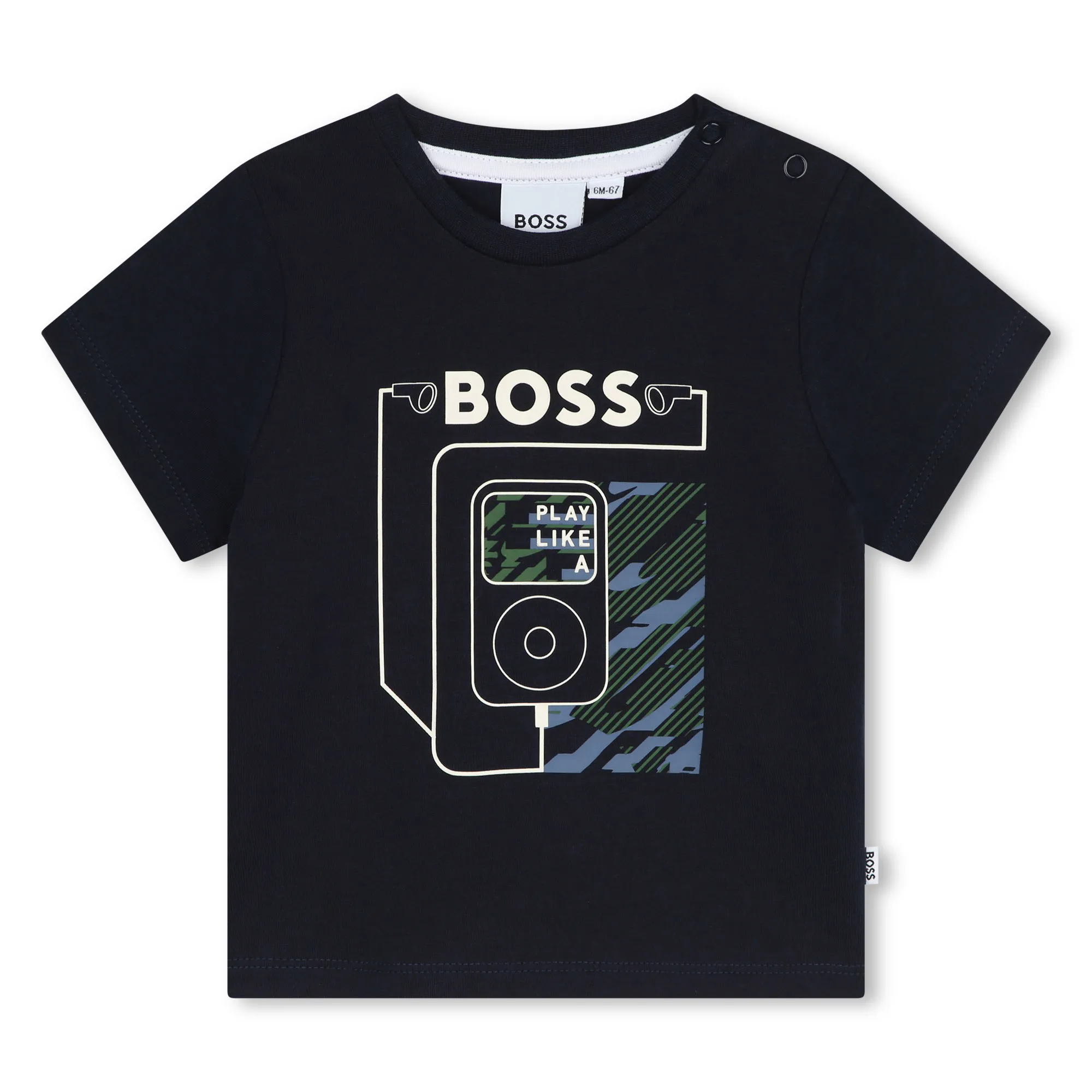 BOSS Camiseta algodón con corchetes