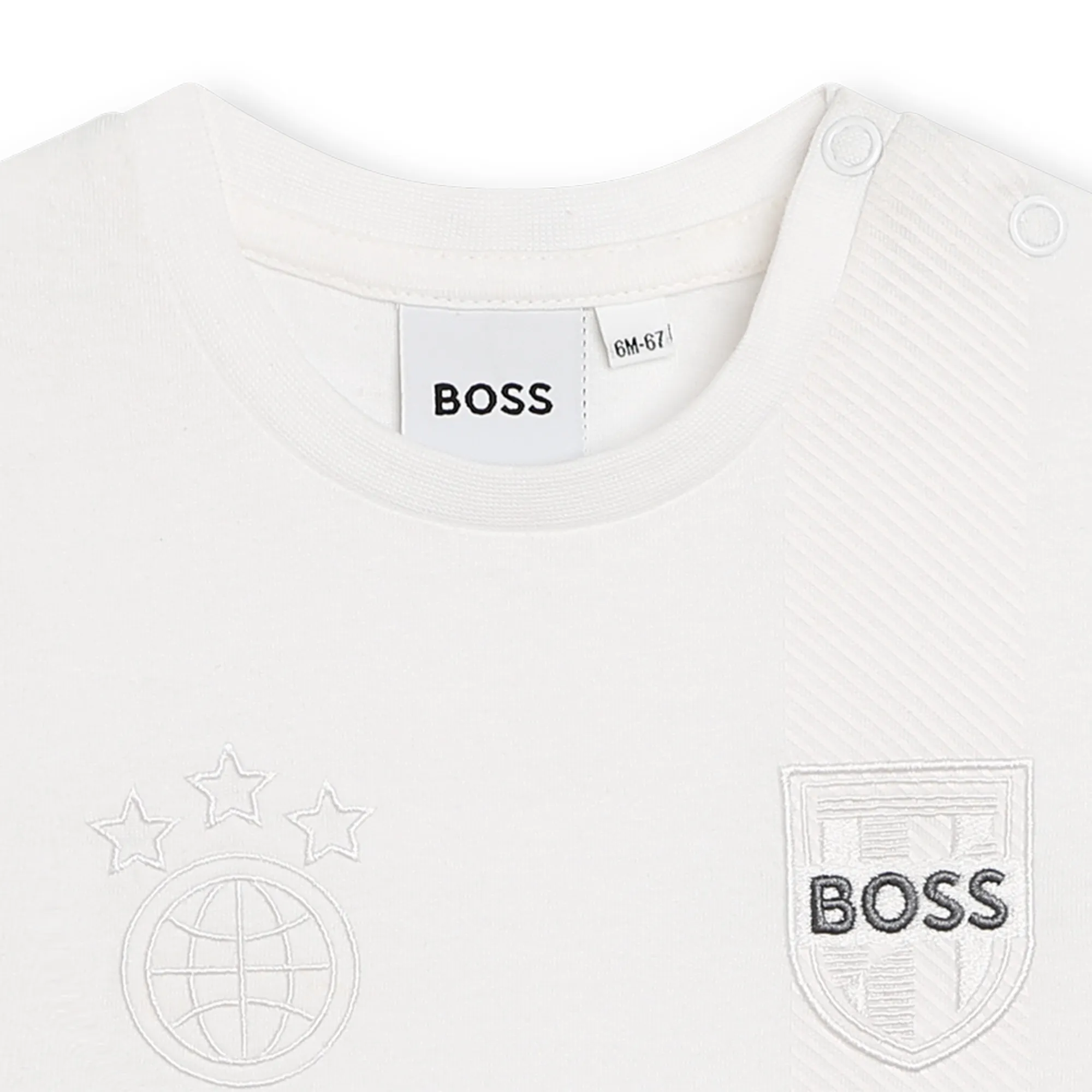 BOSS Camiseta de algodón con parche