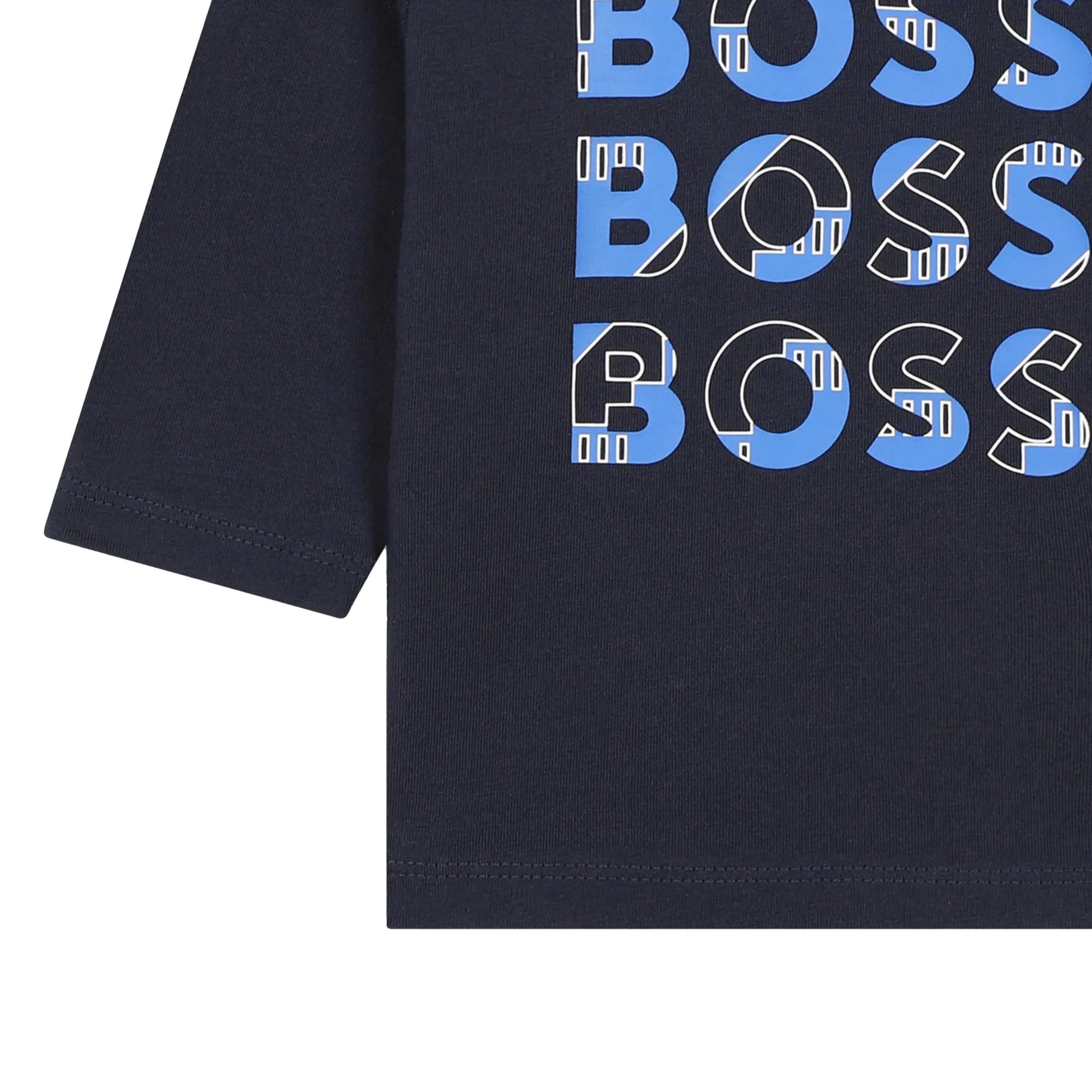 BOSS Camiseta de algodón multilogo