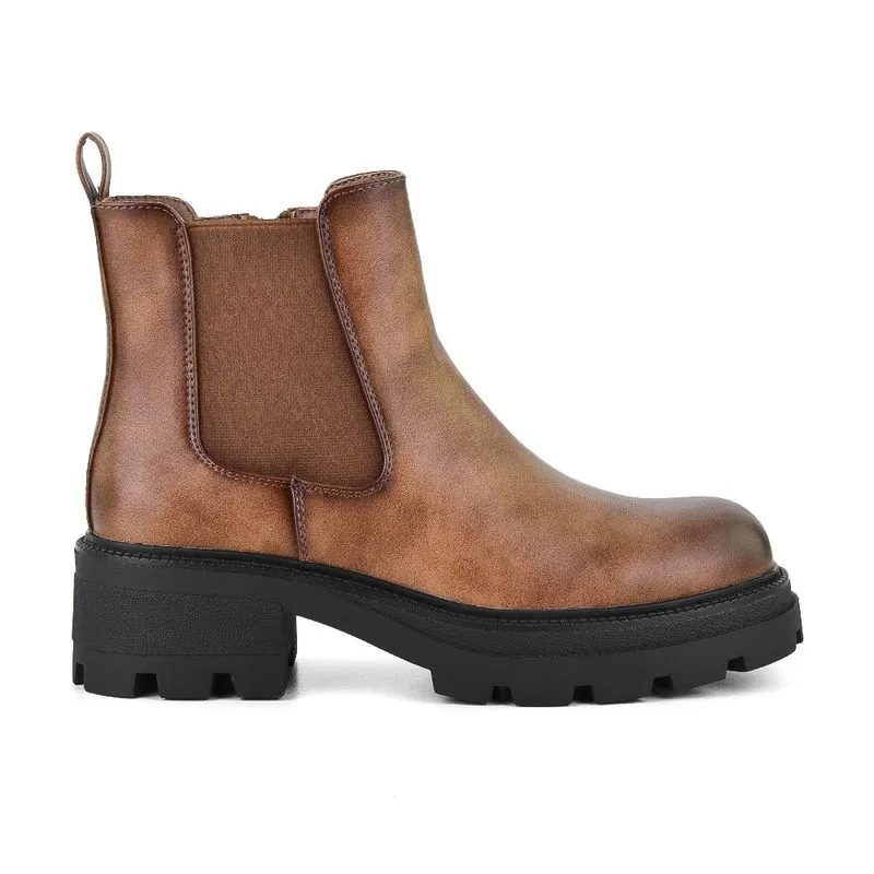 BOTA CASUAL TACO BAJO KORIUM GOLDA