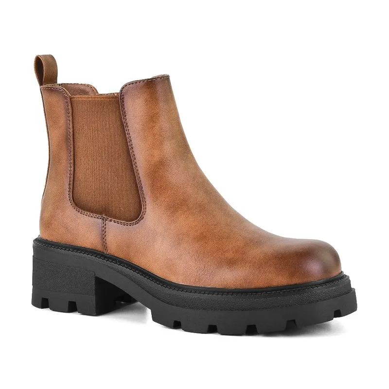 BOTA CASUAL TACO BAJO KORIUM GOLDA