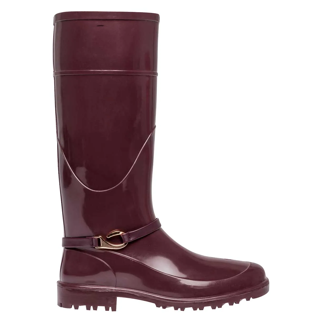 Botas de lluvia Exterior Sintético Color Vino Para Mujer De Top Moda