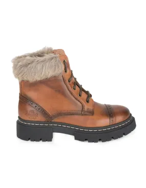 Botas Militares Pelo Suela Track Cuero