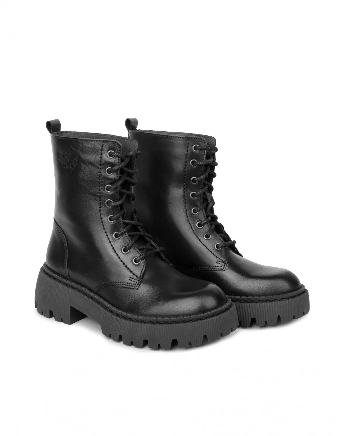 Botas Militares Plataforma Track Negras PERA LIMONERA