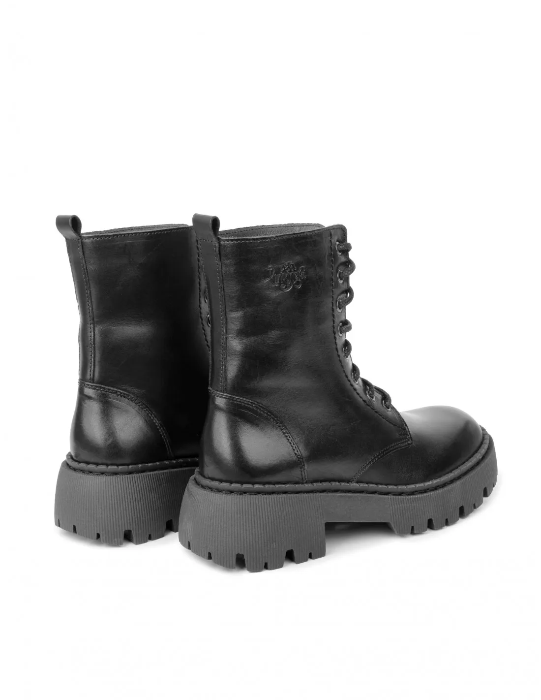 Botas Militares Plataforma Track Negras PERA LIMONERA