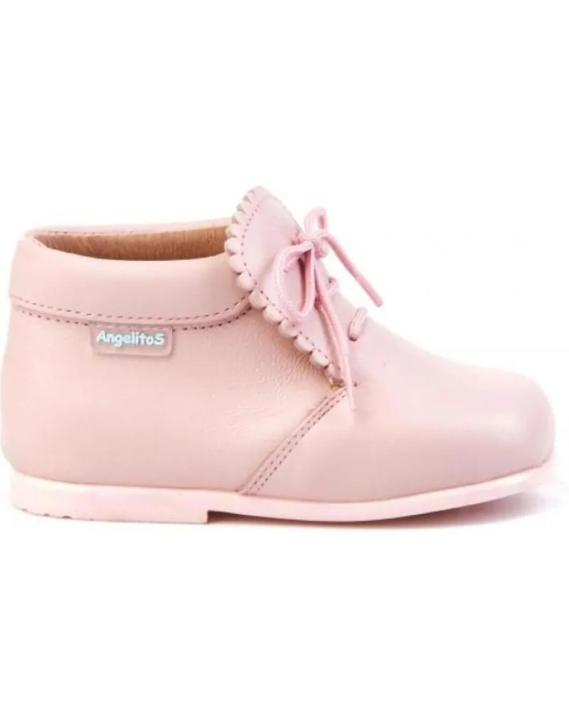 Botines de Niña ANGELITOS BOTITA GALES PIEL 422 ROSA