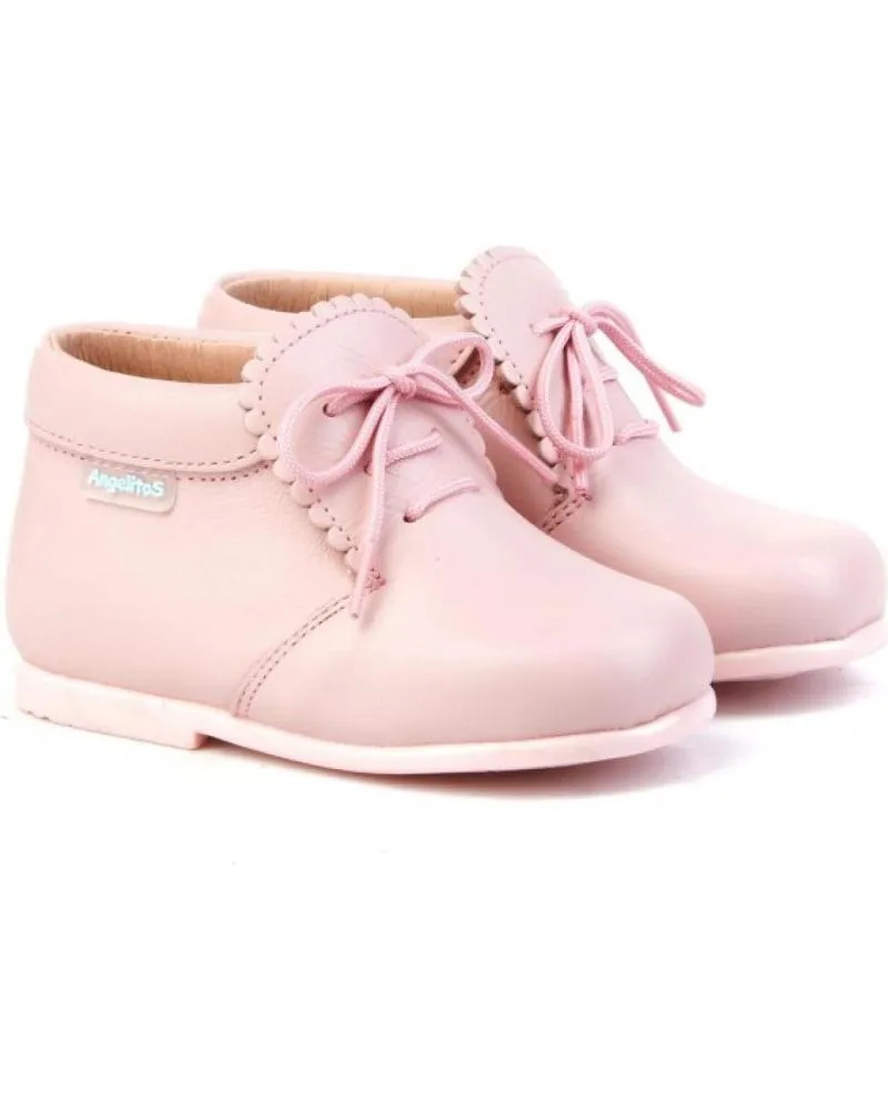 Botines de Niña ANGELITOS BOTITA GALES PIEL 422 ROSA