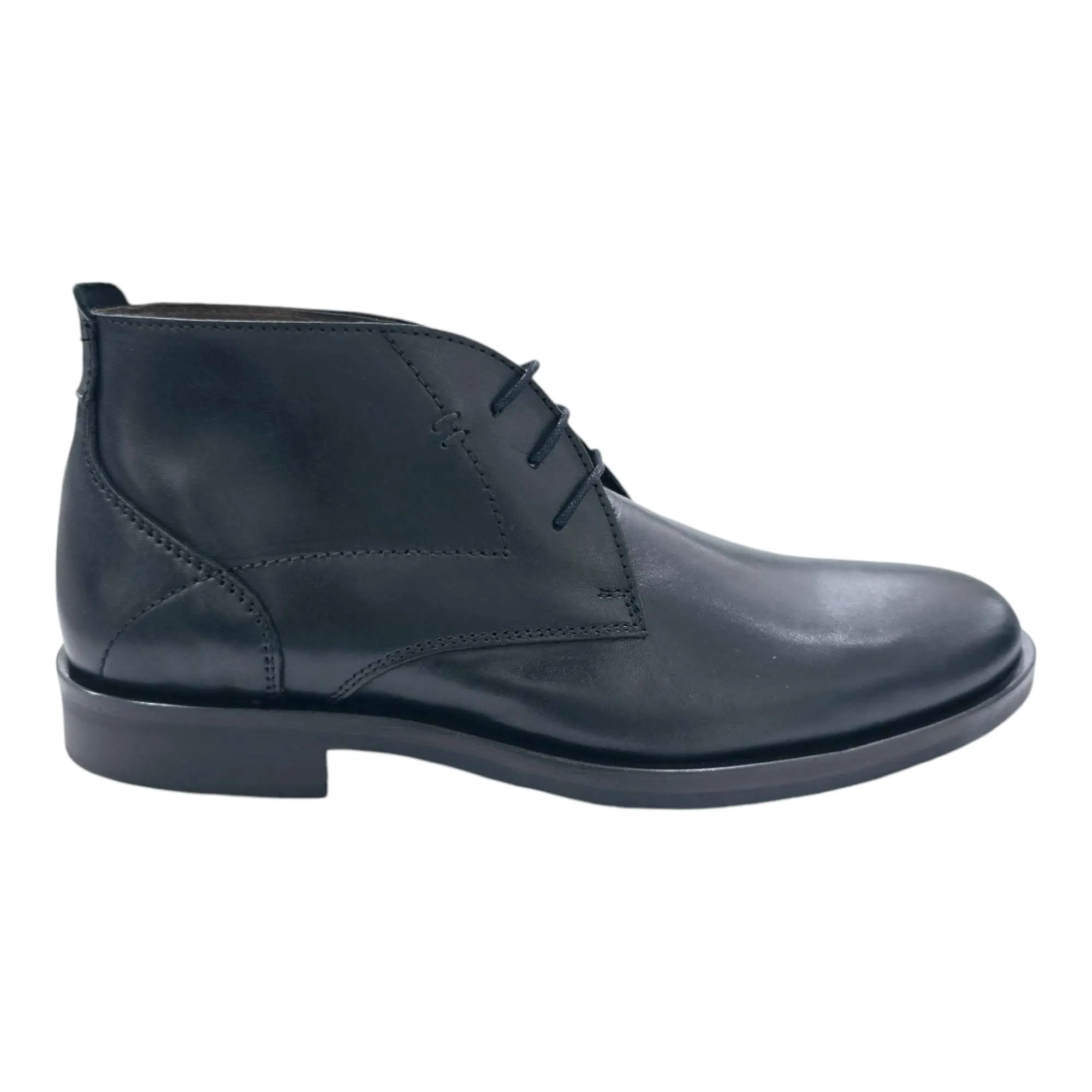 BOTINES HOMBRE CORDONES CLÁSICOS NEGRO NEGRO