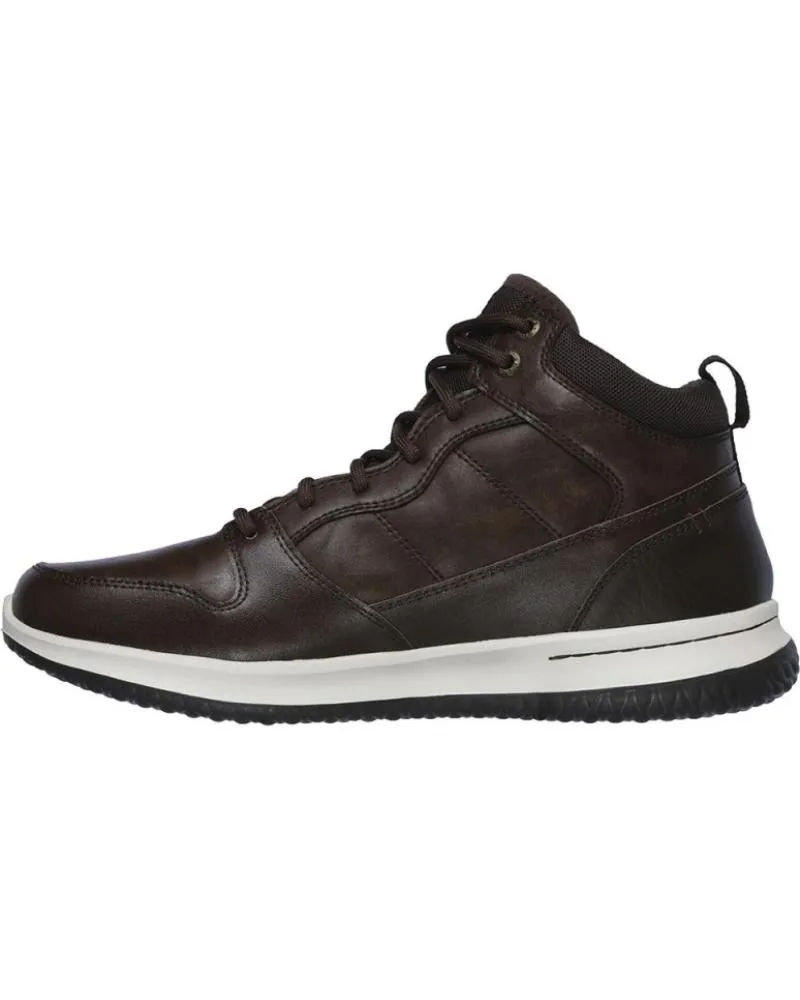 Botines SKECHERS  de Hombre BOTINES PLANOS DELSON HOMBRE MARRON  MARRóN