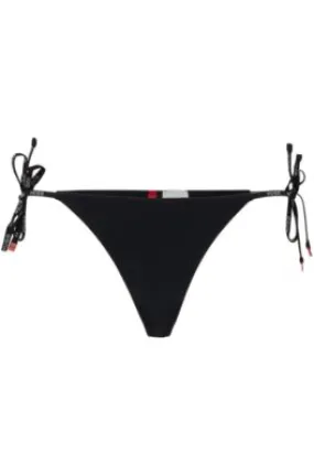 Braguitas de bikini con lazo lateral y logo estampado