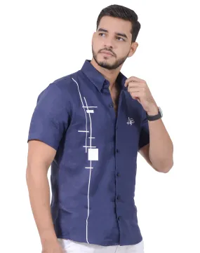 Camisa en lino-Quadratto