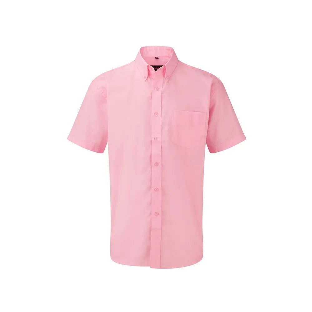 Camisa Oxford manga corta hombre