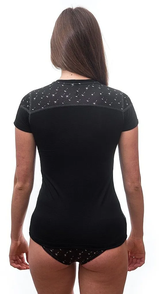 camisa Sensor Merino Impress - Black/Pattern - women´s