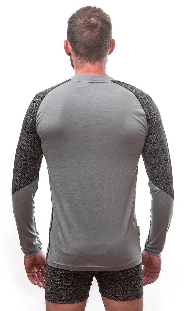 camisa Sensor Merino Impress LS - Grey/Maori - men´s