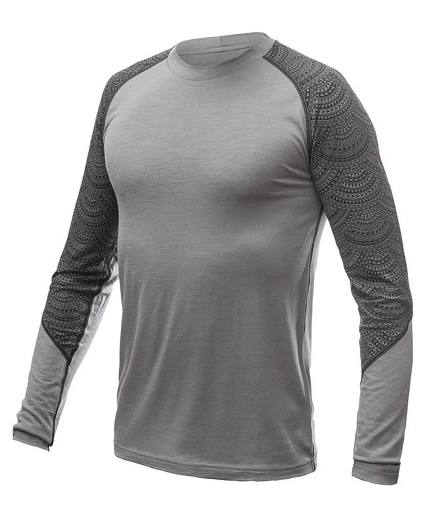 camisa Sensor Merino Impress LS - Grey/Maori - men´s