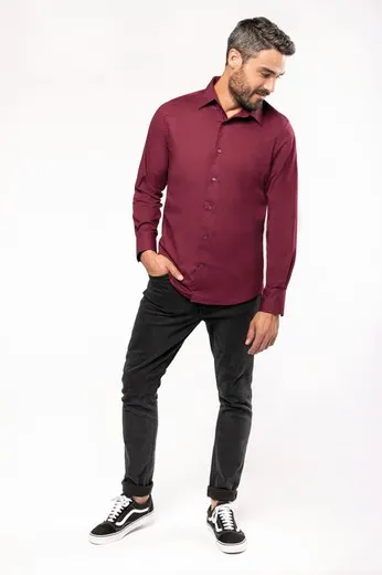 CAMISA STRETCH MANGA LARGA HOMBRE