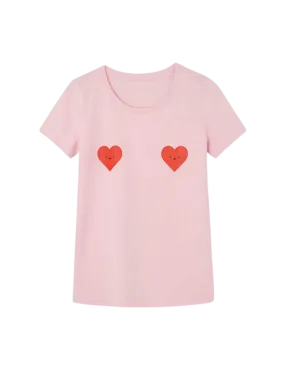 Camiseta algodón orgánico corazones