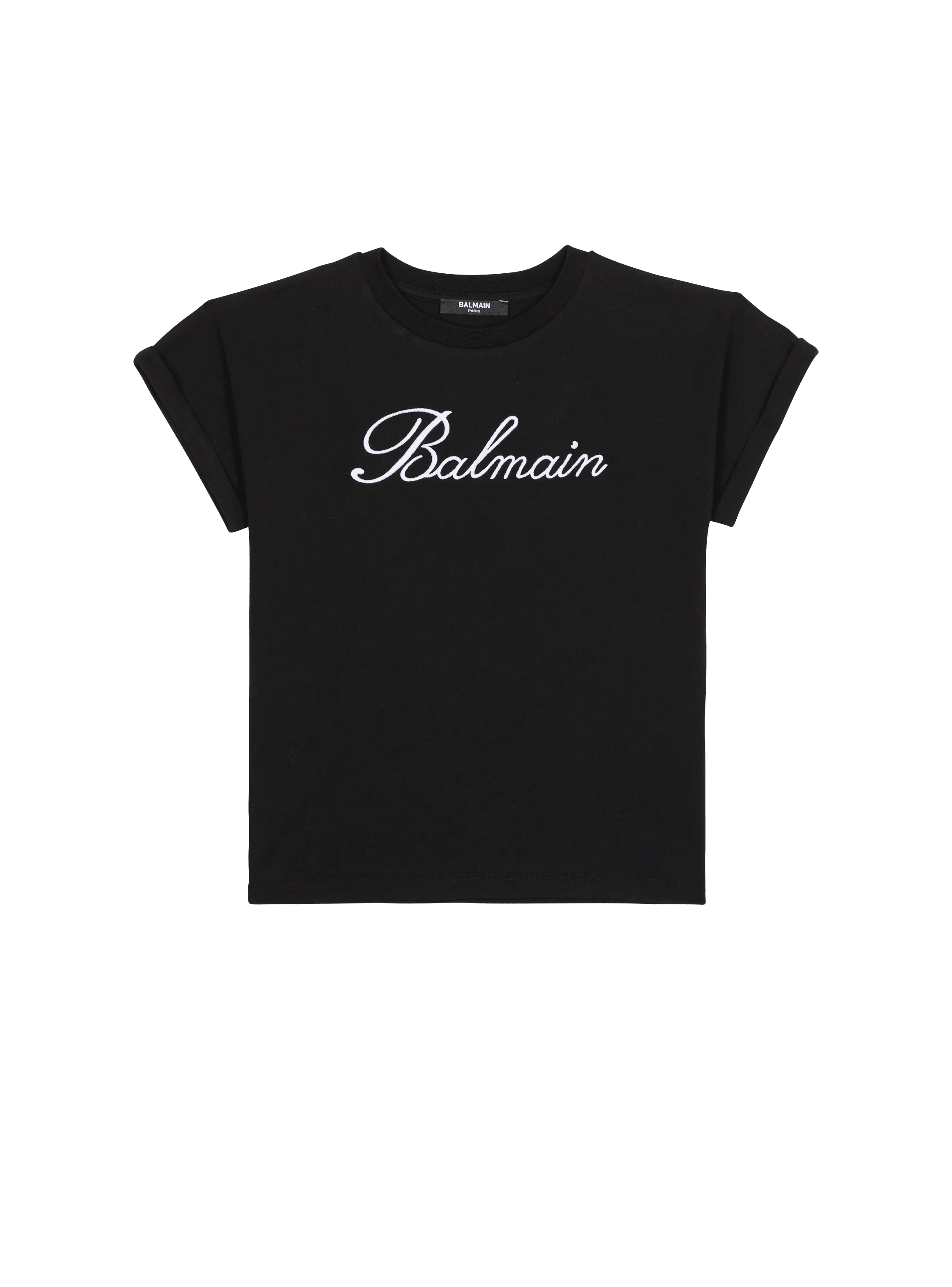 Camiseta de manga corta Balmain Signature de strass